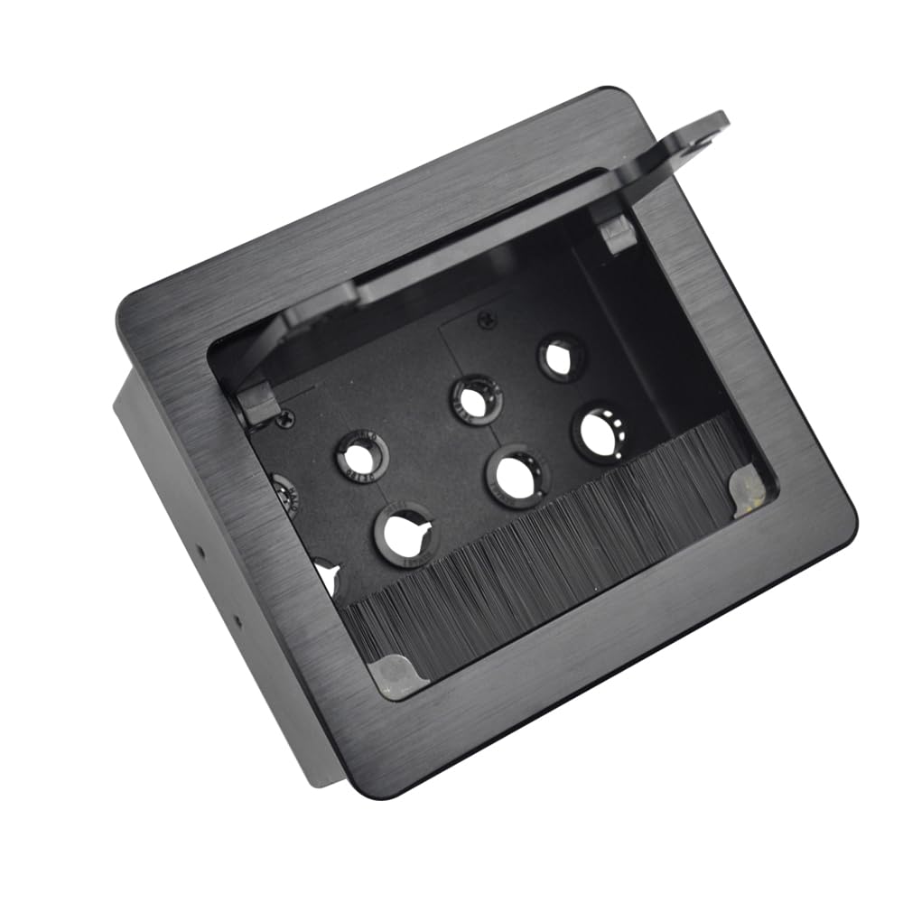 Tabletop Brush Cable Management Connectivity Box with 8 - Image 1