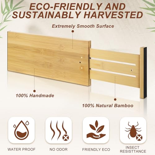 DoubleFill 4 Pcs 6 Inch High Drawer Dividers 15"-22" - Image 4