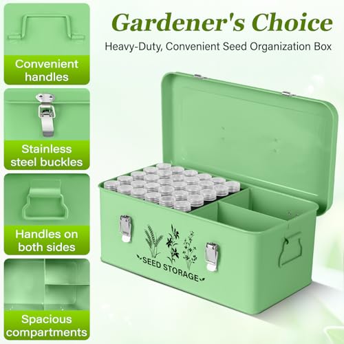 Seed Storage Box Organizer - Metal Garden Seed Storage - Image 5