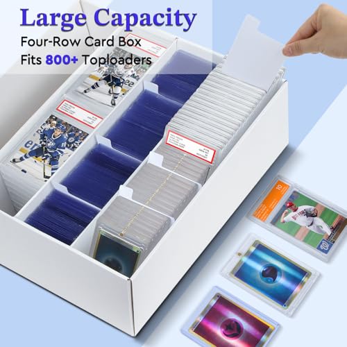 4 Pack Trading Card Storage Box - 4 Rows, Cardboard - Image 4