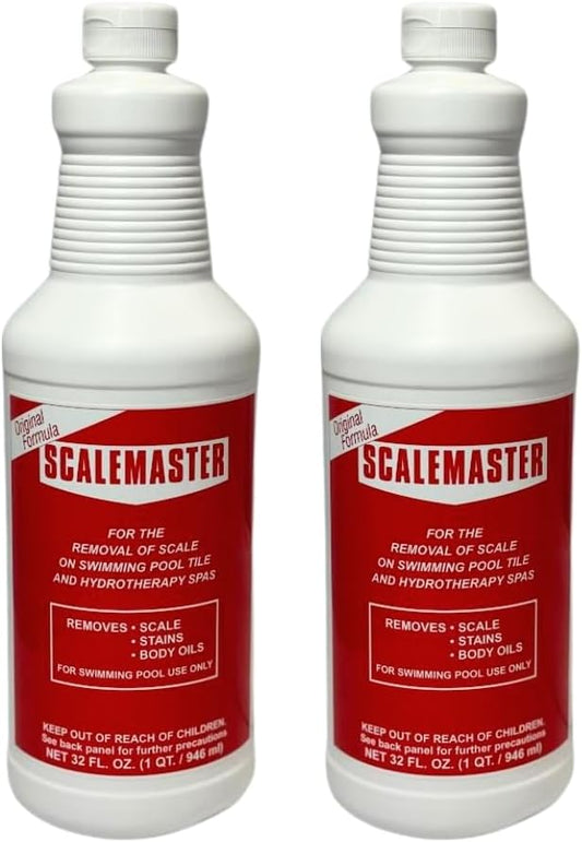 10-1350 Pool Tile Cleaner – Powerful Scale, Calcium & Stain Remover for Swimming Pools & Spas - 32 Oz (2)