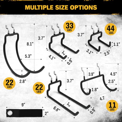 12-Piece Pegboard Hooks with Extension Straps, Heavy Duty - Image 3