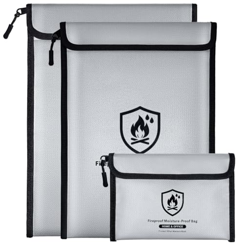 Fireproof Document Bag Box(3 Pack 2000℉), andyer 15”x - Image 2