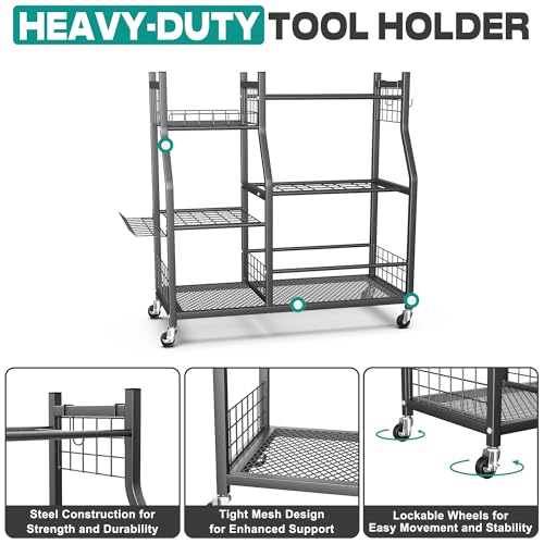 EVERHANGER Garden Tool Organizer Stand, Garage Tool Storage - Image 5