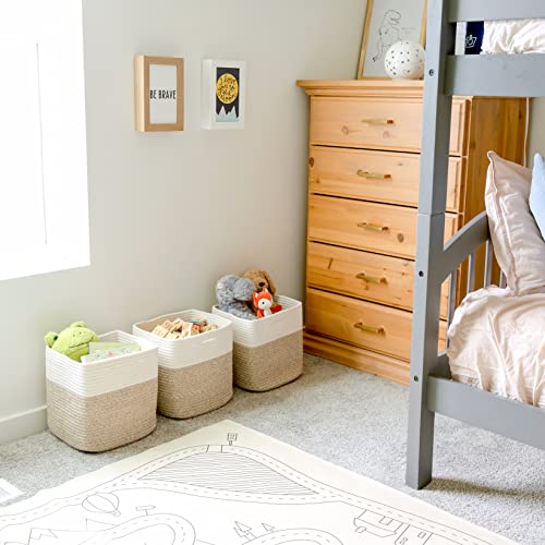 Storage Cubes 11 Inch Cotton Rope Woven Baskets | Home Organization - Image 5