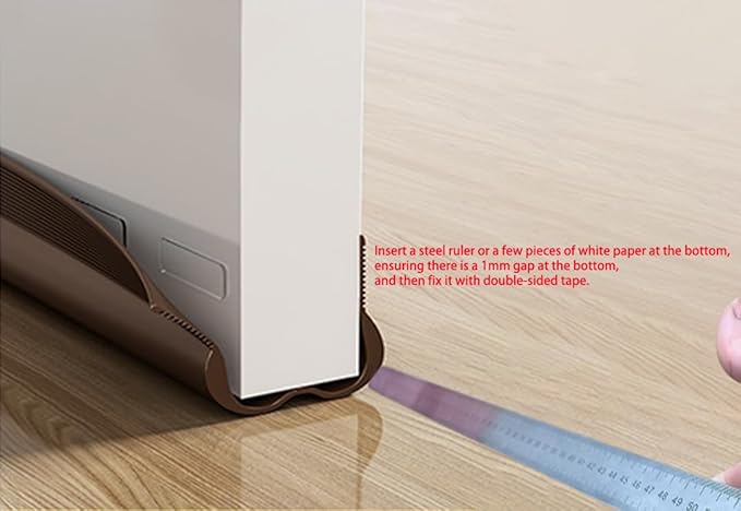 2Pack Garage Door Seal Strip, Bottom Door Weather Stripping for Door Frame, Self-Adhesive Soundproofing Draft Stopper, White, 36 Inch