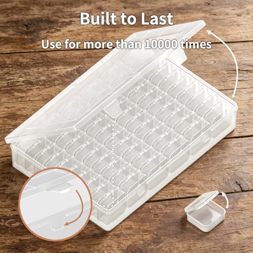 Bead Organizer Box, 61pcs Clear Plastic Storage Containers Set - Image 5