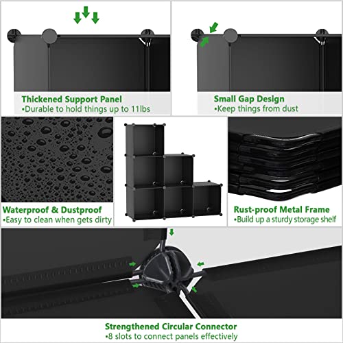C&AHOME 6-Cube Storage Organizer Cube Shelf Closet Storage - Image 6