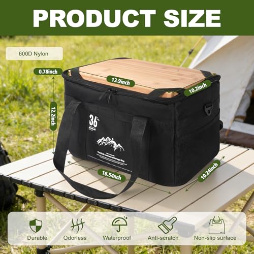 Camping Bag 36L Tactical Camp Kitchen Organizer, Cutting Board - Image 4