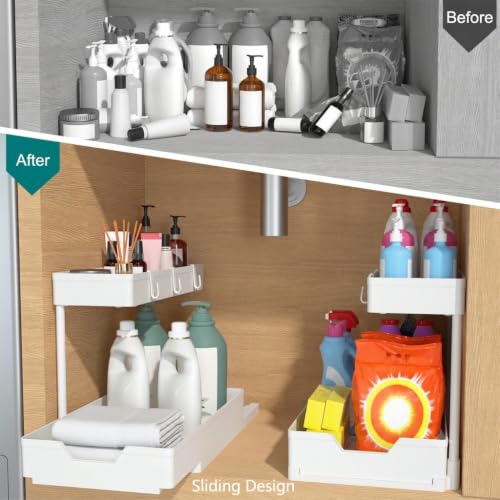 NATURE'S SOURCE 2-Tier Under Sink Organizers and Sto | Under Sink Stor - Image 3