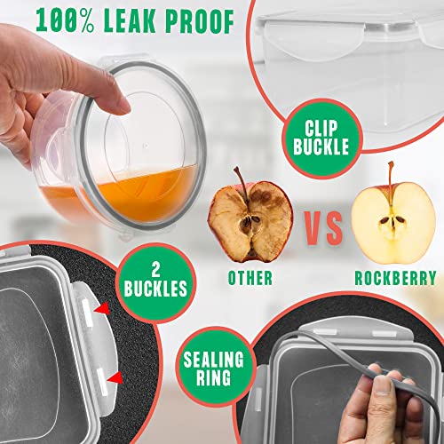RockBerry 50 Pcs Large Food Storage Containers with Lids - Image 7