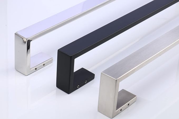 TocTen Bath Towel Rack - Square Base Thicken SUS304 Stainless Steel Towel Bar for Bathroom, Bathroom Bar Accessories Towel Rod Heavy Duty Wall Mounted Towel Holder (Polish Chrome, 36 Inch)