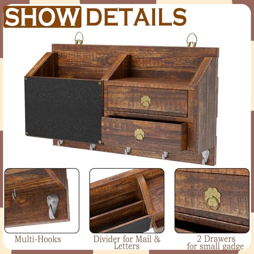 Key and Mail Holder Organizer Wall Mounted for Entryway - Image 3