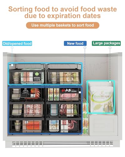 UMDONX 4-Pack Expandable Stackable Large Freezer Storage Boxes - Image 4