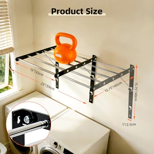 Wall Mounted Drying Rack, Foldable Laundry Rack - Image 3