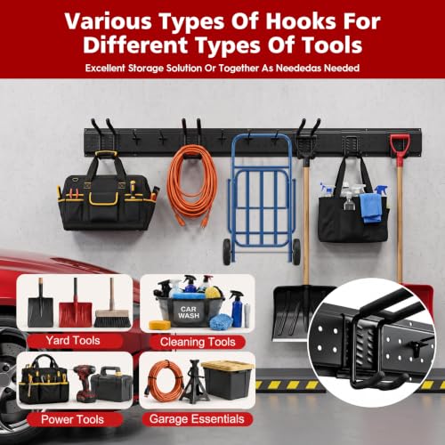 49.5"Garage Tool Organizer Wall Mount - 400 lbs Garden - Image 5