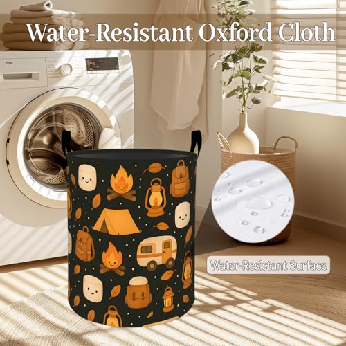 Camping Laundry Basket, Cute Campfire Foldable Oxford Cloth - Image 5