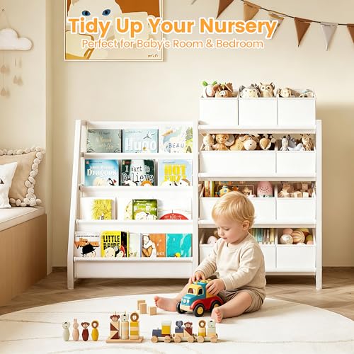 Toy Storage and Kids Bookshelf, toy organizer with 9 Bins+ - Image 6