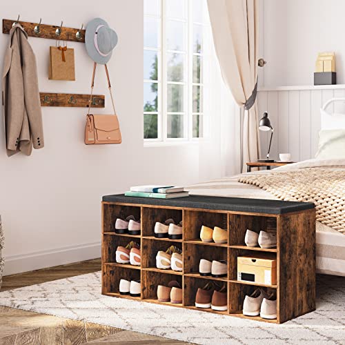 HOOBRO Shoe Storage Bench with Cushion, 39.4" L Entr | Home Organizati - Image 6