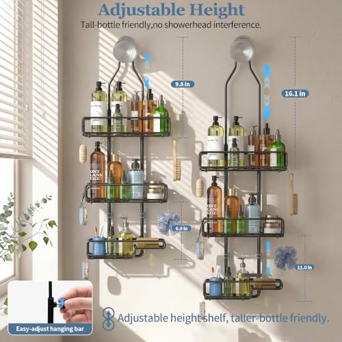 Skyapex Shower Caddy Hanging Bathroom Organizer: Over Head - Image 4