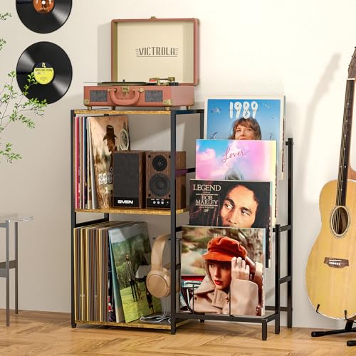 Record Player Stand, Turntable Stand with 4-Tier Vinyl - Image 3