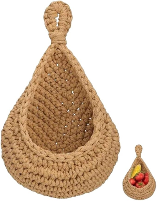 Jute Wall Hanging Fruit Basket |Wall Hanging Storage Jute Basket for Organizing & Decor|Wall Storage Fruit Wall Hooks for Kitchen Wall Home,Restaurant storageVegetable Pack of 1