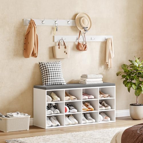 HOOBRO Shoe Storage Bench with Cushion, 39.4" L Entryway Bench - Image 5