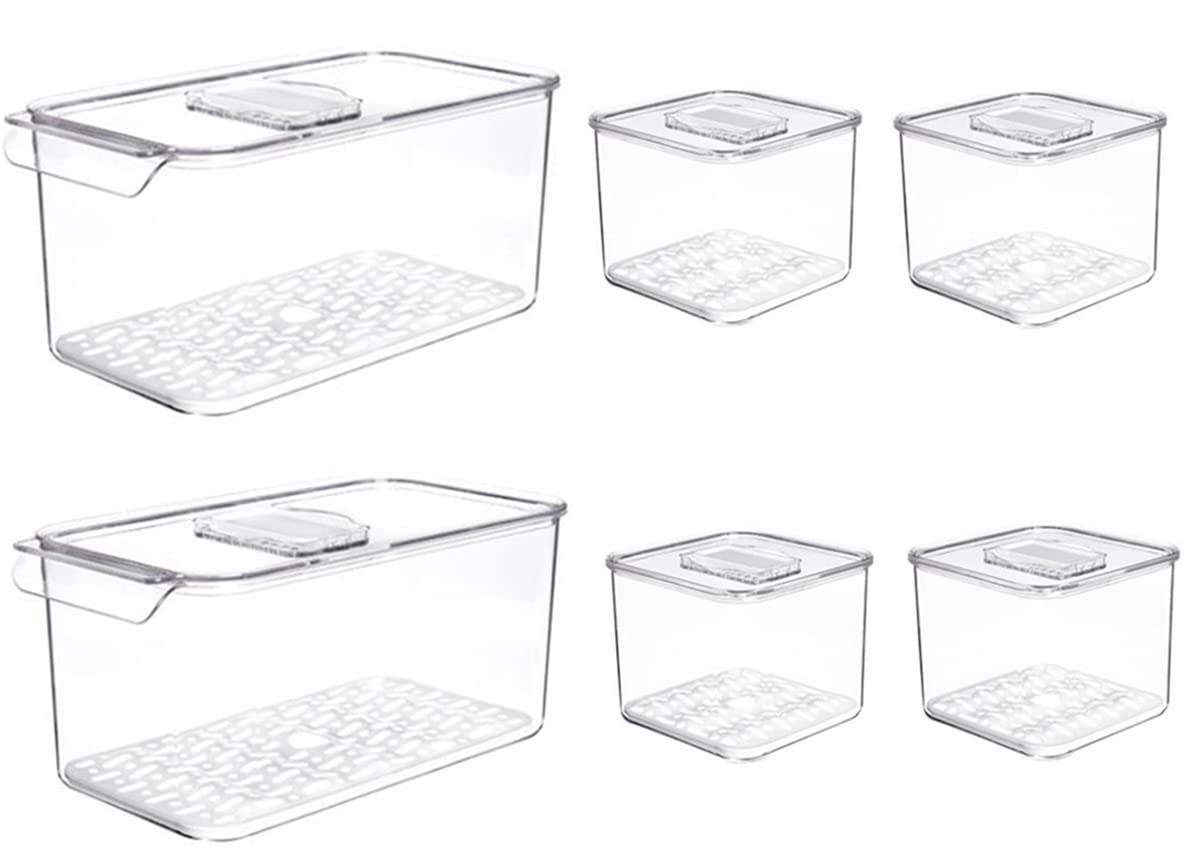 SANNO Produce Saver Containers for Refrigerator - Stackable - Image 1