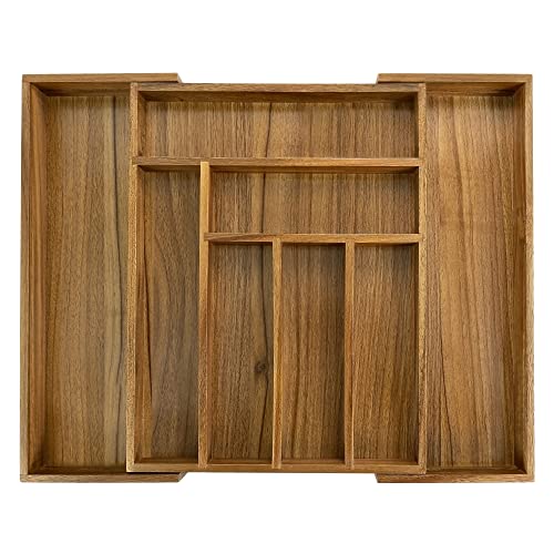 Luxury Acacia Kitchen Drawer Organizer - Silverware | All Products - Image 2
