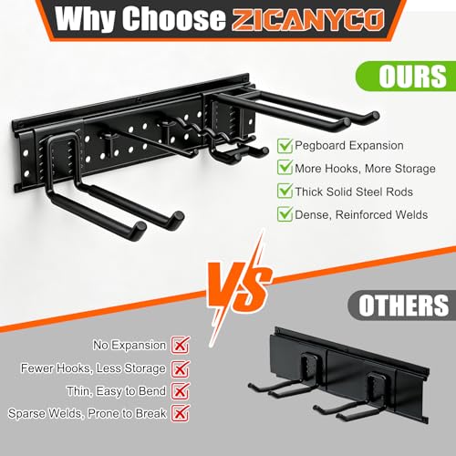 Garage Tool Organizer Wall Mount 66 inches with 13 | Home Organization - Image 5