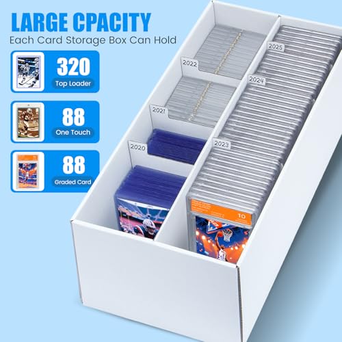 2 Pack Trading Card Storage Box - 2 Rows Graded Card Case - Image 4