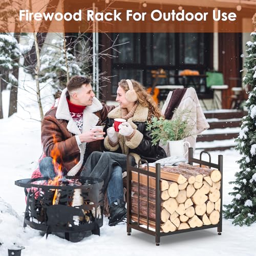 Firewood Rack, Firewood Holder With Carrier Bag - Image 6
