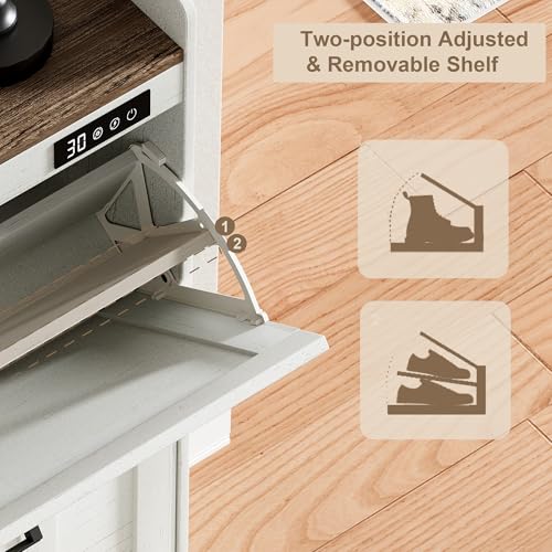 ChooChoo Shoe Storage Cabinet with 2 Flip Drawers and Deodorizer - Image 7