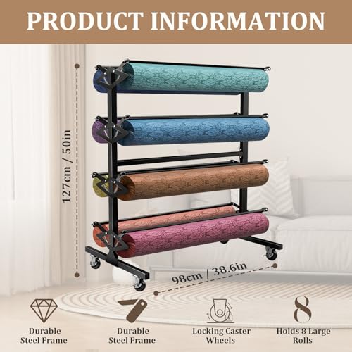 Large Paper Roll Dispenser, Dispenser Rack and Cutter - Image 3