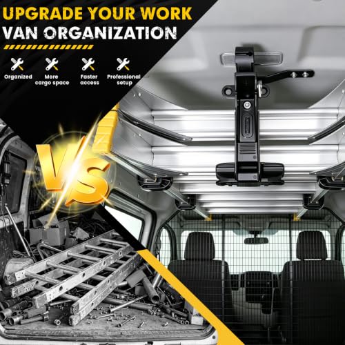 Van Interior Ladder Storage System, Heavy Duty Alloy Steel - Image 5