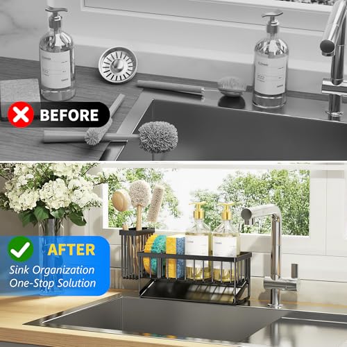 Cisily Sink Caddy Sponge Holder for Kitchen with Bru | All Products - Image 7