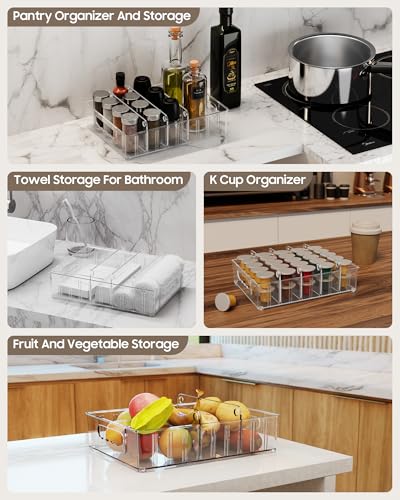LYNG Lid Organizers Inside Cabinet, Clear Plastic Storage Lid - Image 3
