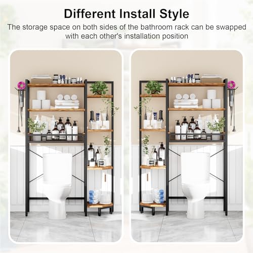 K1 Heavy Duty 7-Tier Over The Toilet Storage（With Basket - Image 5