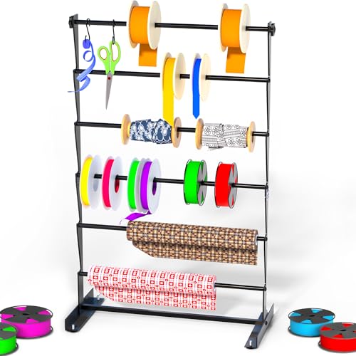 Alyoen 6 Tier Ribbon Organizer, Metal Ribbon Holder - Image 2