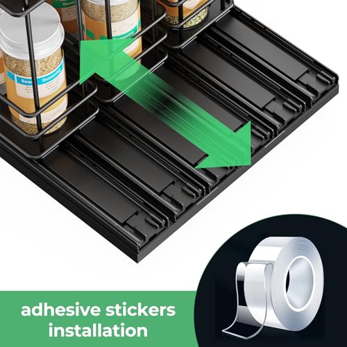 Mystozer Pull Out Spice Rack Organizer for Cabinet, Slide - Image 6