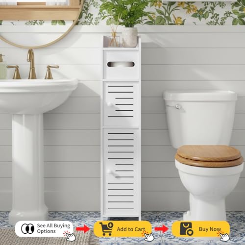 ShellKingdom Toilet Paper Holder Stand, Slim | Bathroom Organizatio - Image 4