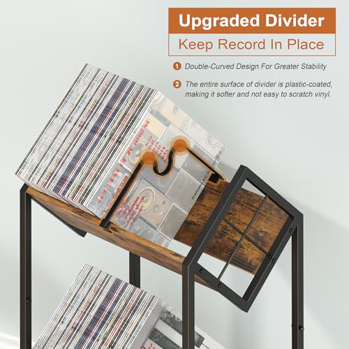 RUILALIFE 2-Tier-Vinyl-Record-Storage-Holder | Home Organization - Image 6