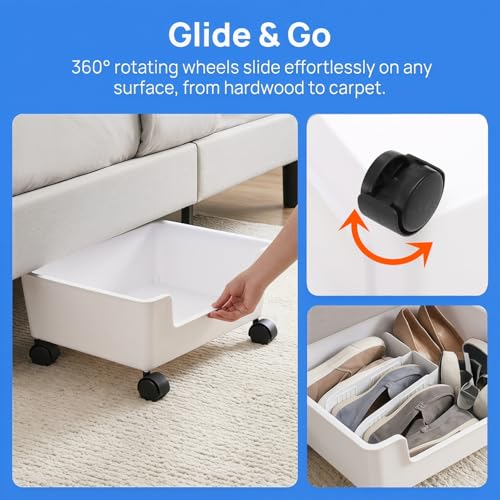 Noamus 3 Pack Under Bed Storage, Underbed Toys Storage - Image 5