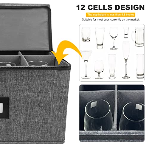 1-Pack Wine glass Storage Boxes,light gray&1-Pack Stemware - Image 7