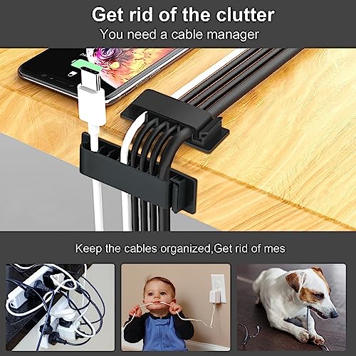 Cable Management Clips, 20Pcs Cord Organizers Wire C | All Products - Image 4
