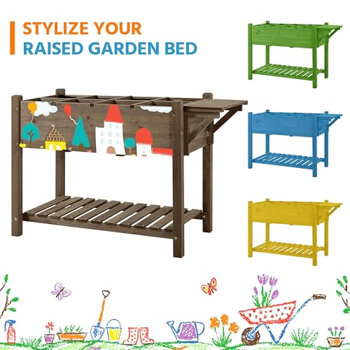 Yaheetech Herb Garden Planter Outdoor Wood Standing Garden - Image 5