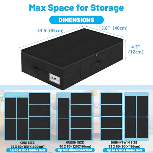 Under Bed Storage Container Bins 2 Pack, 4.5 Inch Slim Low - Image 5