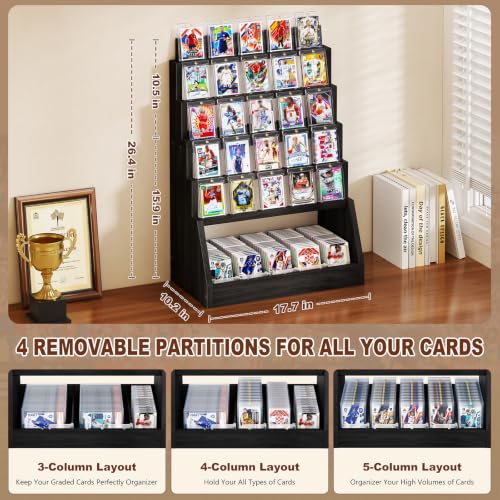 Emfogo 5 Tier Trading Card Display Stand with 3700+ Cards - Image 3