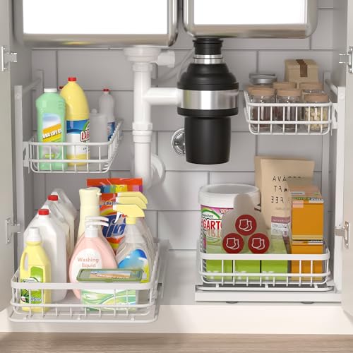 Under Sink Organizer, Adjustable Height Pull-Out Kitchen - Image 4