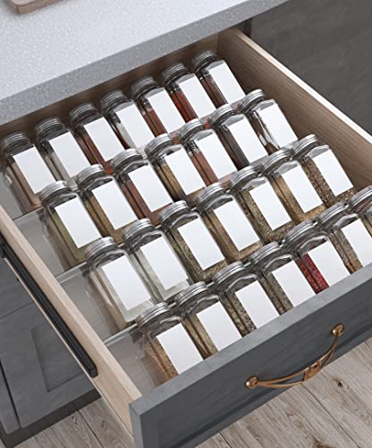 Antimbee 4-Pack Spice Drawer Organizer, 4-Tier Clear Spice Rack - Image 2